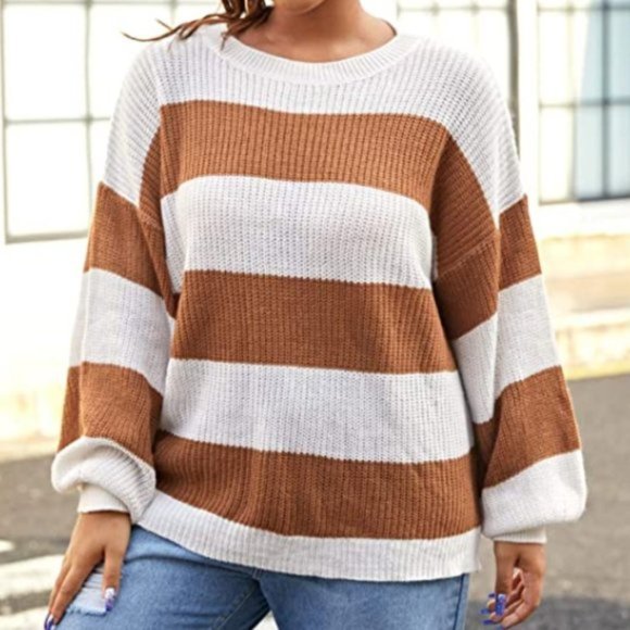 NWT Thick Knit Lantern Sleeve Oversized Sweater. - Picture 1 of 5